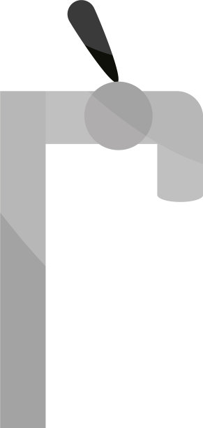 啤酒分配器酒精水龙头手柄饮料平面图标图片下载