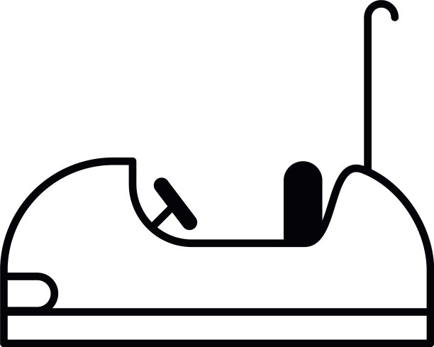 碰碰车图标线风格图片下载