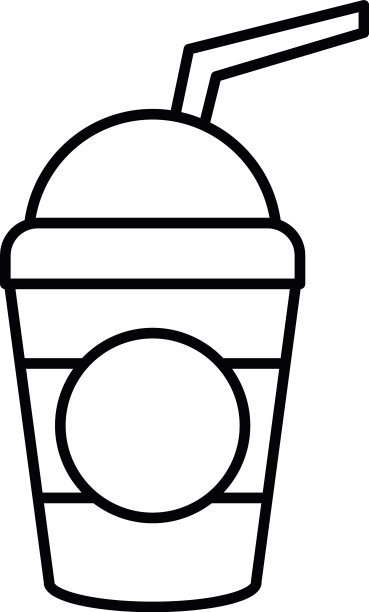 冷杯图标线条风格图片下载