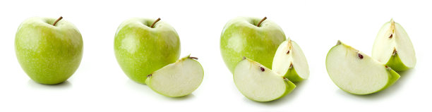 白背景上的青苹果图片下载