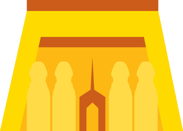 埃及坟墓图标的平面风格图片下载