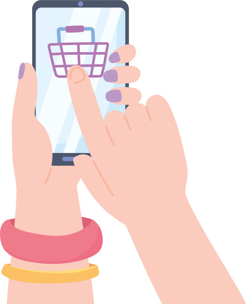 女性用智能手机网购图片下载