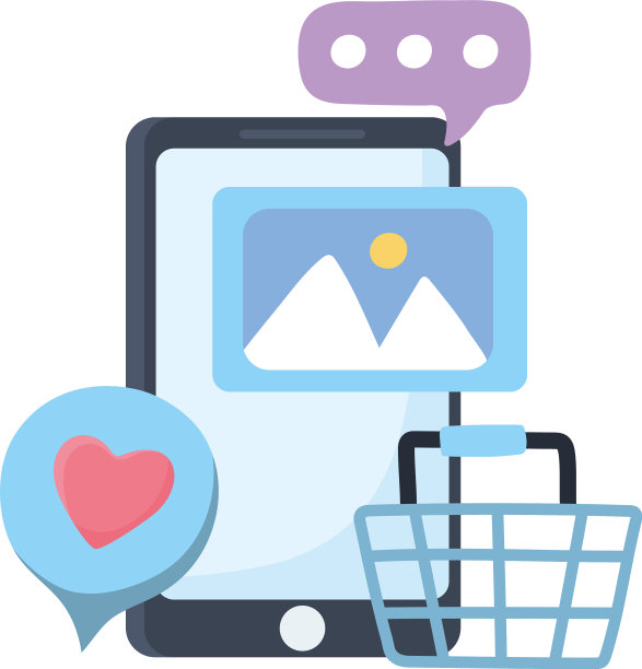 智能手机照片商店像聊天社交图片下载