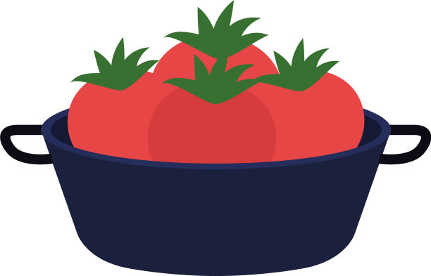新鲜的西红柿蔬菜在锅上白色图片下载