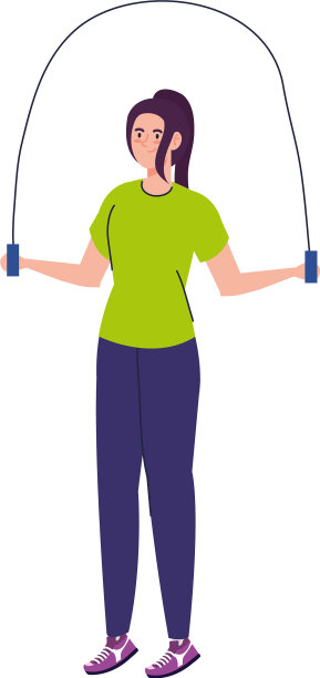 女子跳绳运动娱乐锻炼图片下载