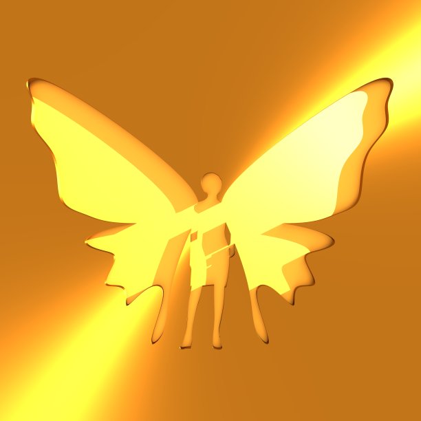 女蝴蝶插图图片下载