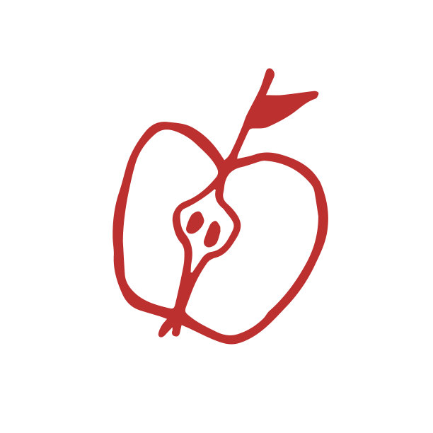 手绘秋天涂鸦苹果图片下载