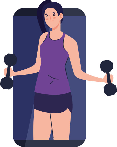 健身训练和健身应用女人图片下载