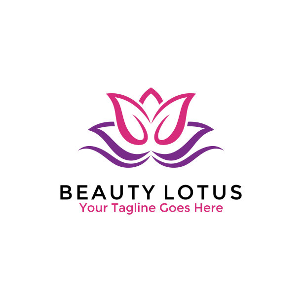 美丽荷花标志设计模板图片下载