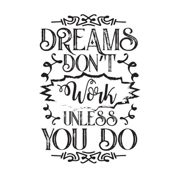 激励口号和引述梦想是行不通的图片下载