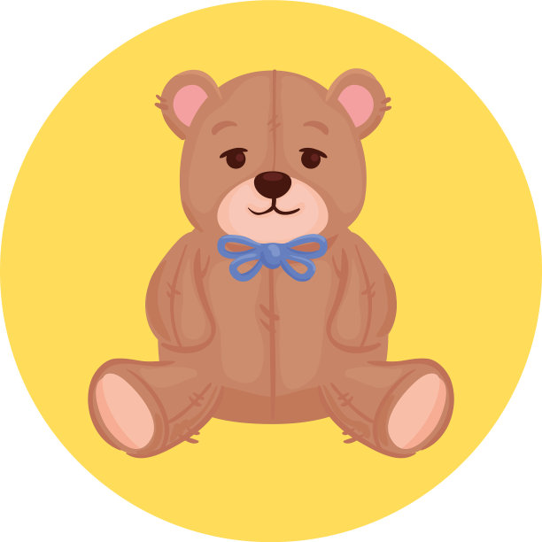 圆形框架的玩具泰迪熊图片下载