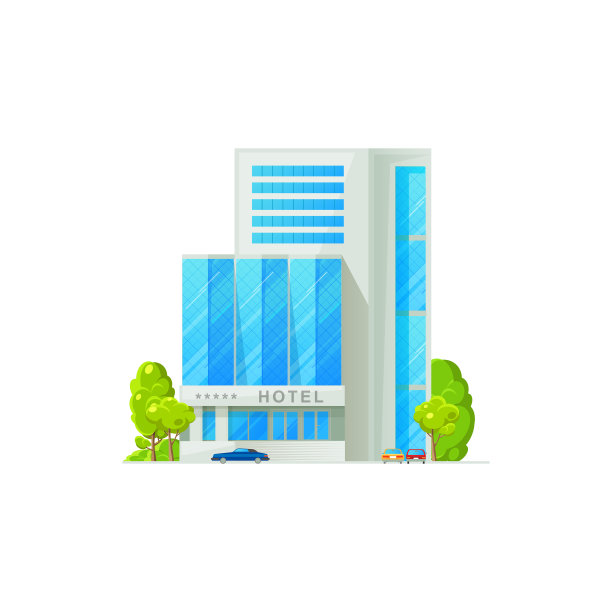 五星级酒店建筑外立面隔离图片下载