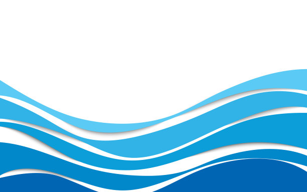 蓝色波浪运动线纸艺术剪纸风格图片下载