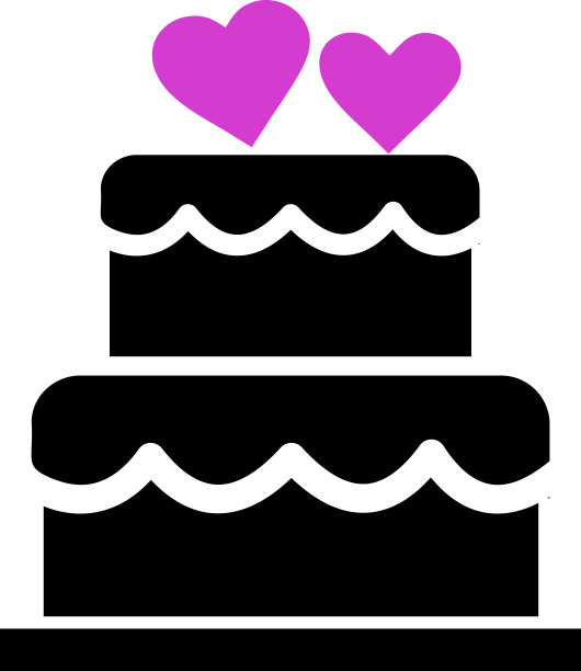 婚礼蛋糕图标。向量。扁平和现代风格。图片下载