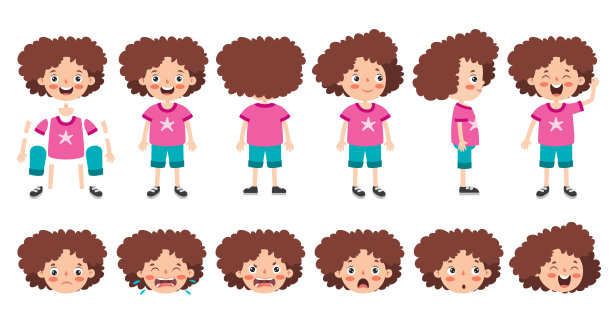 动画中的卡通角色设计图片下载