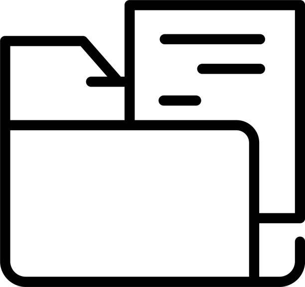 纸文件夹图标轮廓样式图片下载