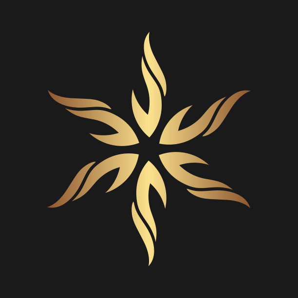 现代豪华花卉标志概念图片下载