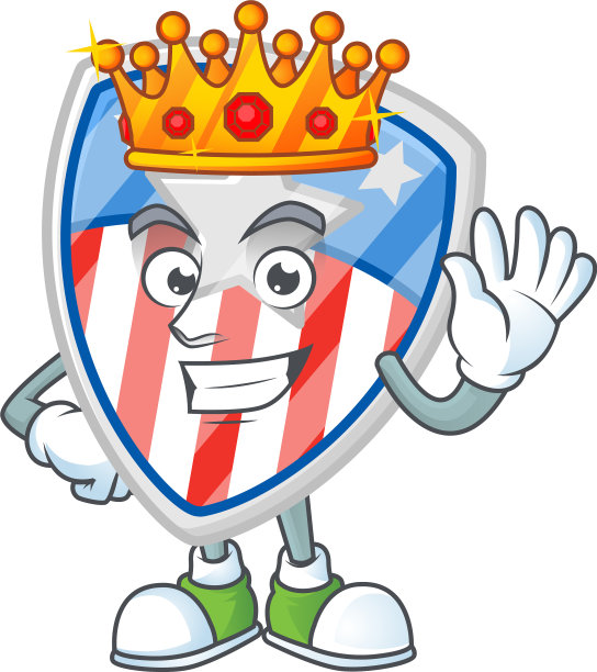 耀眼的盾徽美国与明星风格化国王图片下载