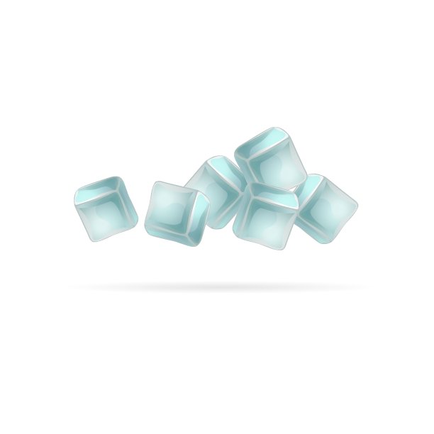 扁平式的冰块。矢量插图上的白色背景图片下载