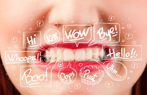 美丽的红唇和白色的气泡图片下载