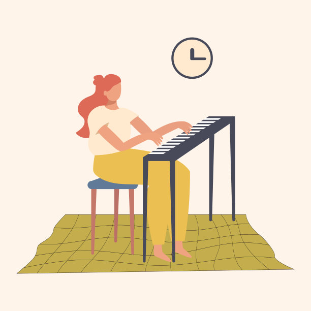 可爱的女孩在家玩电子合成器，最喜欢的活动，音乐课。家里的爱好真实的图片下载