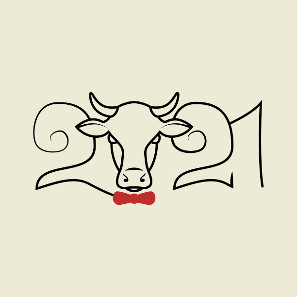 矢量线性画的公牛图片下载