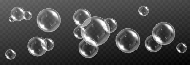 向量肥皂泡。现实的肥皂,眩光。泡沫泡沫png。粉、肥皂、洗涤剂。矢量图像。图片下载