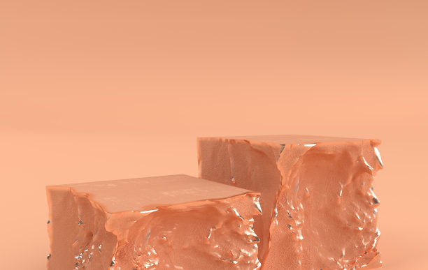 3d渲染工作室与几何形状，讲台在地板上。平台，展示，岩石基座的产品展示，模拟背景。最小的设计。化妆品产品的品牌横幅图片下载