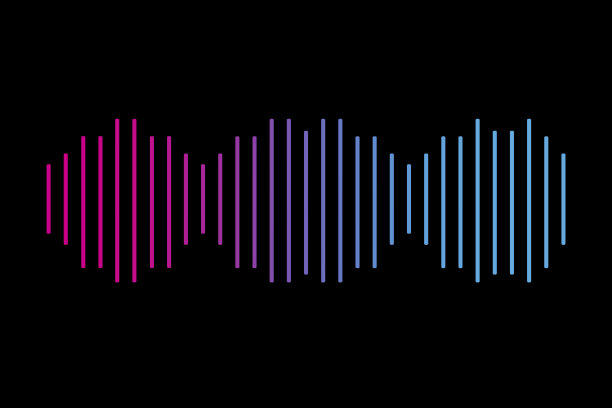 波图。抽象的技术背景。平面模式的黑色背景。矢量插图。股票的形象。每股收益10。图片下载