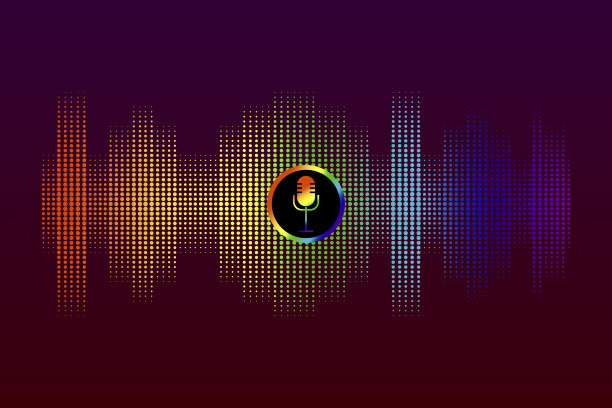 颜色声波。抽象音乐脉冲背景。波的效果。股票的形象。每股收益10。图片下载