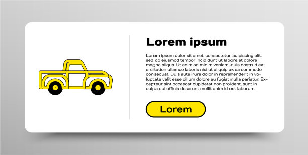 线皮卡卡车图标孤立在白色图片下载