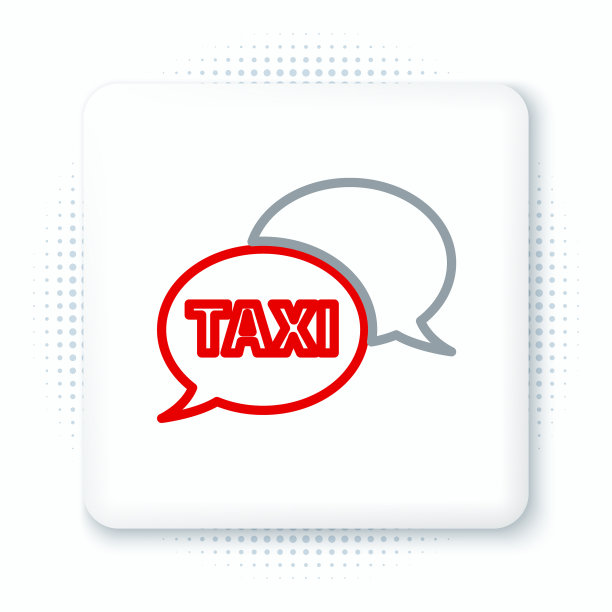 线路出租车呼叫电话服务图标隔离开图片下载