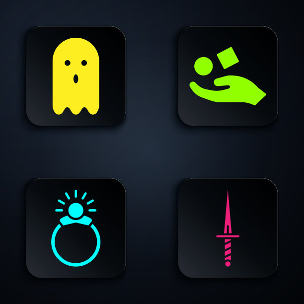 设匕首鬼魔法石戒指与宝石图片下载