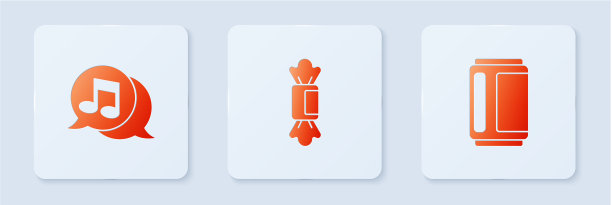 在气泡和啤酒中设置糖果音符图片下载