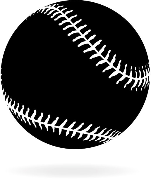 简单的黑色棒球图片下载