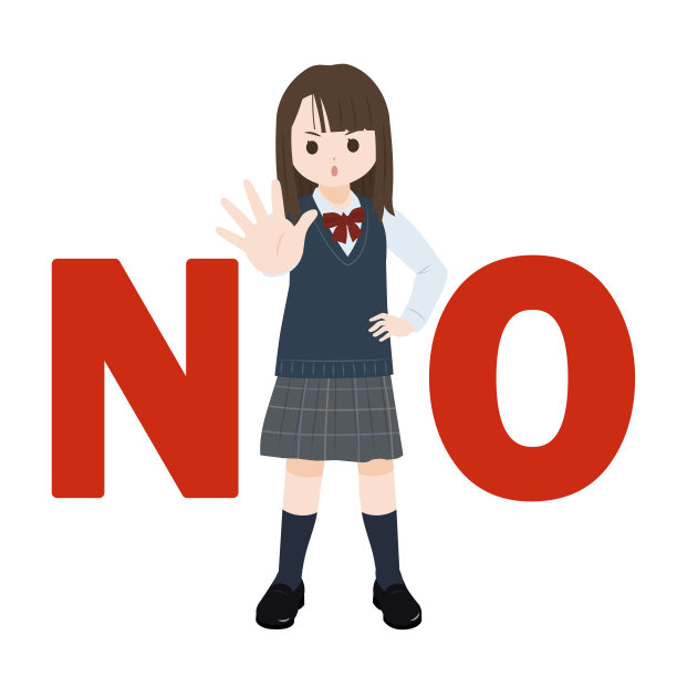 学生女孩没有姿势插图图片下载