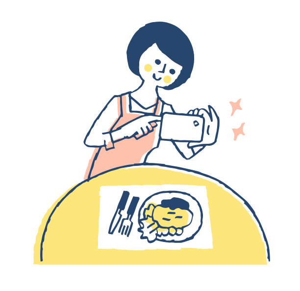 家庭主妇用智能手机拍食物图片下载