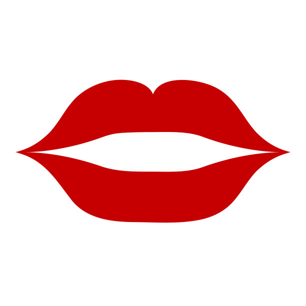 红色女人的女性嘴唇在白色的设计股票图片下载