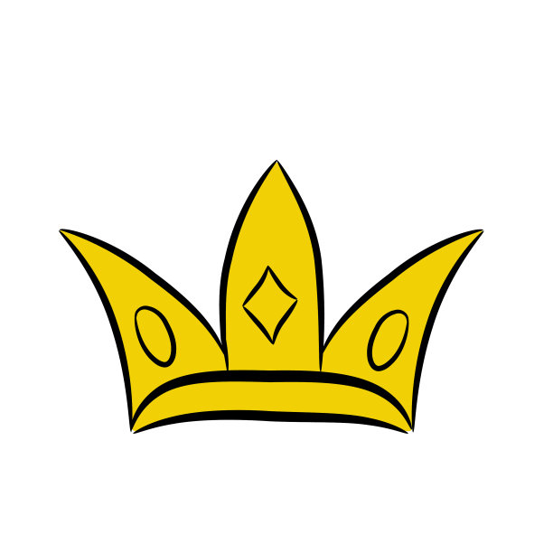 手绘皇冠标志和图标上的白色股票图片下载