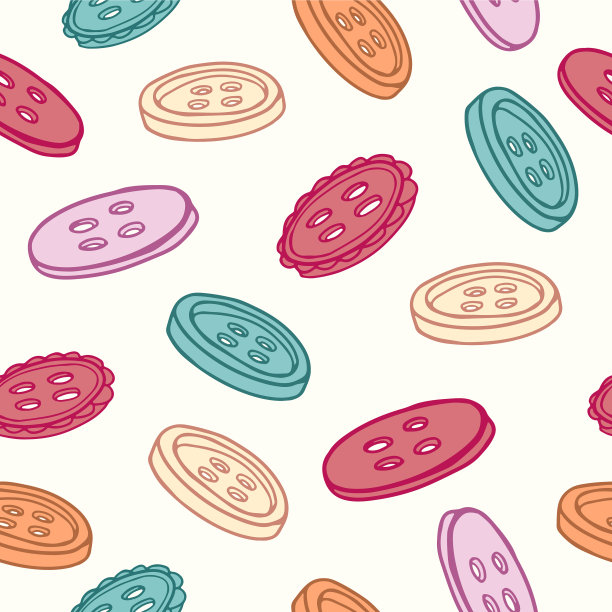 无缝图案与图案按钮图片下载