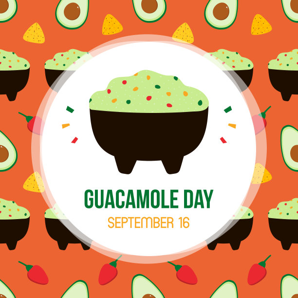 鳄梨酱日卡通风格卡片图片下载