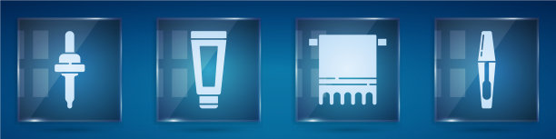 置吸管膏或洗液化妆管毛巾图片下载