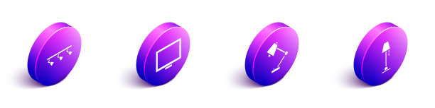 设置等距led轨道灯和灯具图片图片下载