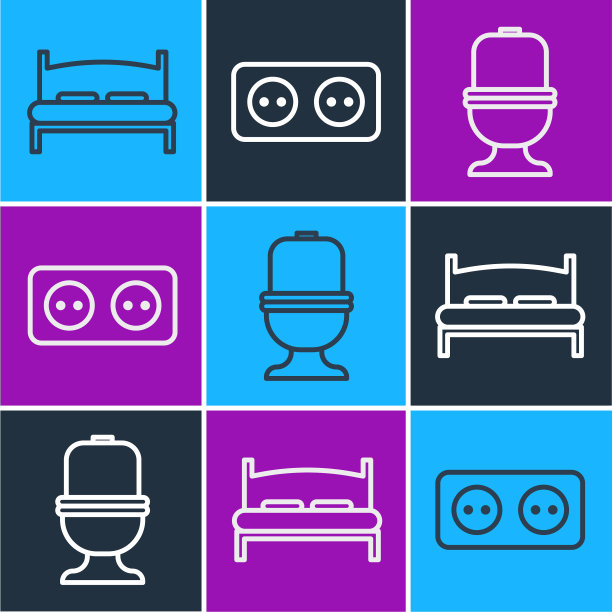 设行大床抽水马桶及电器图片下载