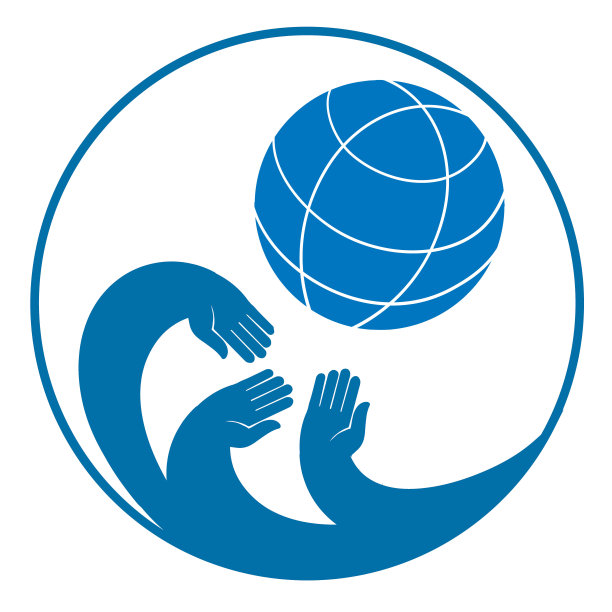 圆形贴纸的世界背景概念。图片下载