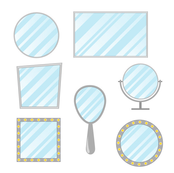 镜孤立设置室内装饰在框架图片下载