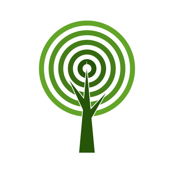 树徽章抽象图形的自然生态图片图片下载