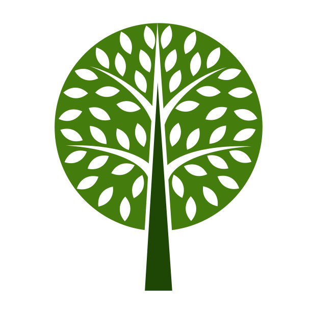 树徽章抽象图形的自然生态图片图片下载