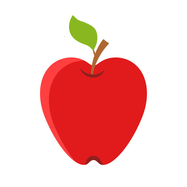 美味的红苹果平型食品设计图片下载