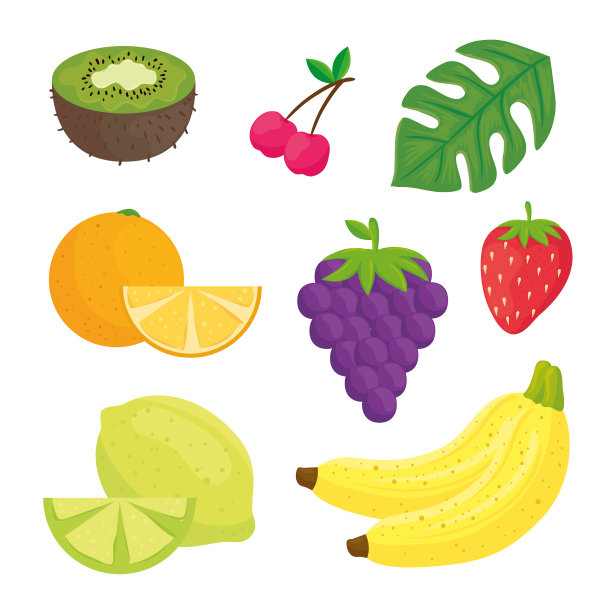 设果实和热带叶图片下载